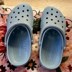 Baby blue used super cute CROCS 💙🦋